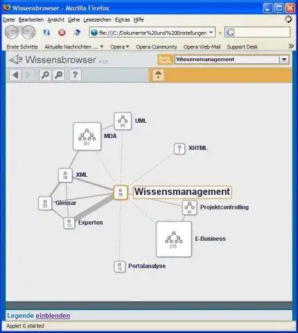 Mag-download ng web tool o web app na Wissensbrowser para tumakbo sa Linux online