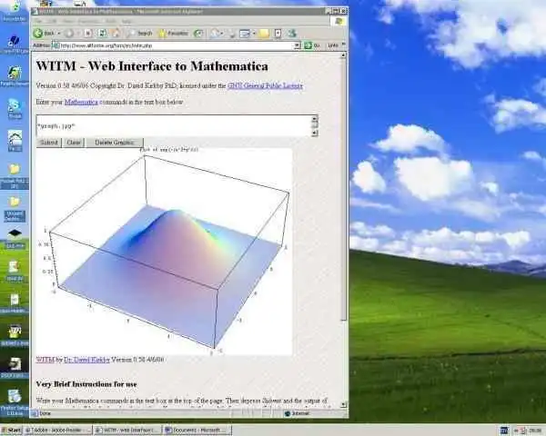 Завантажте веб-інструмент або веб-програму WITM - Web Interface To Mathematica