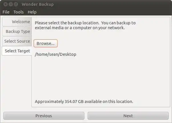 Unduh alat web atau aplikasi web Wonder Backup