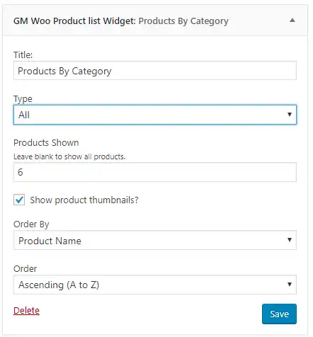 Muat turun alat web atau apl web Widget Senarai Produk Woocommerce