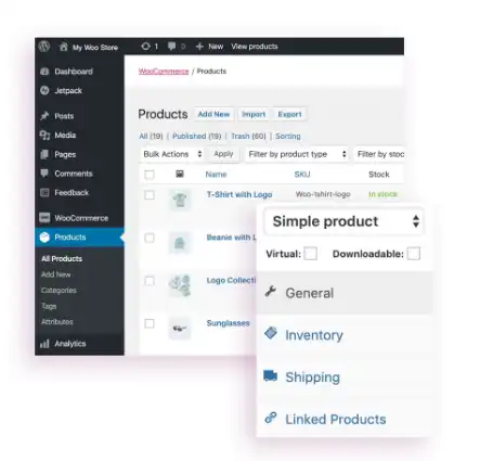 Download webtool of web-app WooCommerce