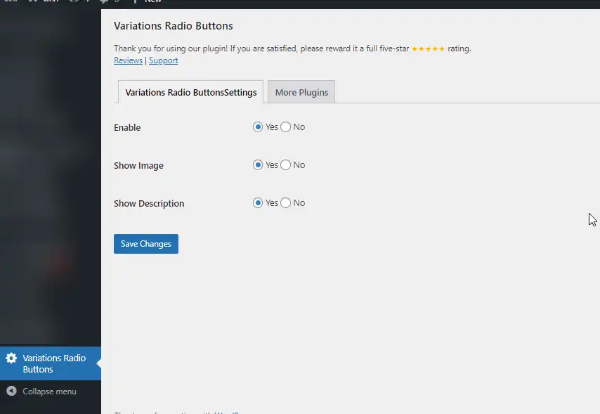 قم بتنزيل أداة الويب أو تطبيق الويب Woocommerce Variation Dropdown To Radio