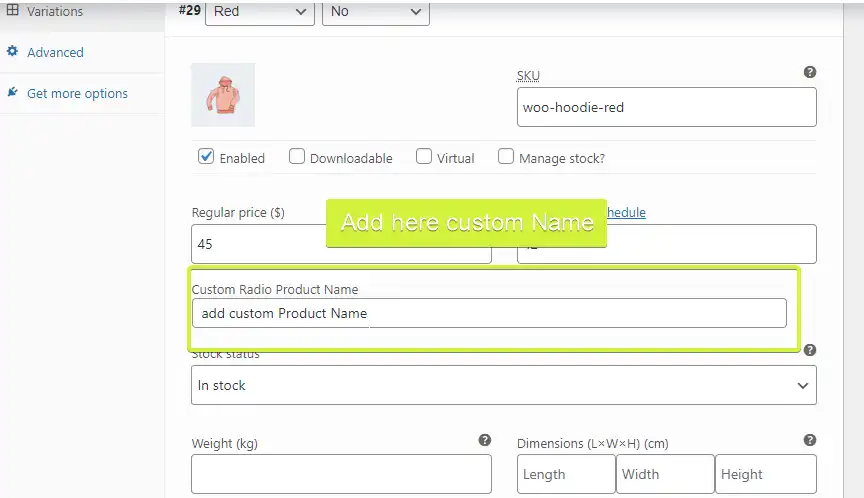 قم بتنزيل أداة الويب أو تطبيق الويب Woocommerce Variation Dropdown To Radio