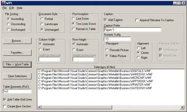Download web tool or web app Word Picture Insert
