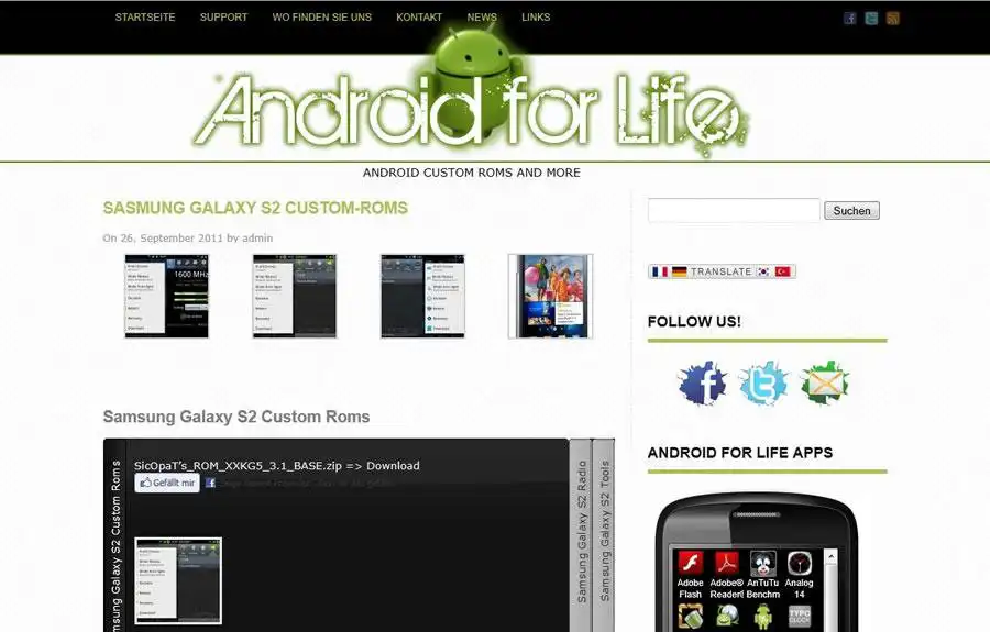 Download web tool or web app Wordpress Android Theme