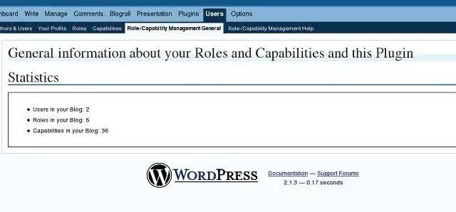 Mag-download ng web tool o web app WordPress Role Manager