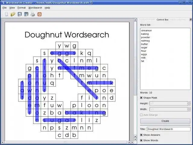 Download web tool or web app Word Search Creator