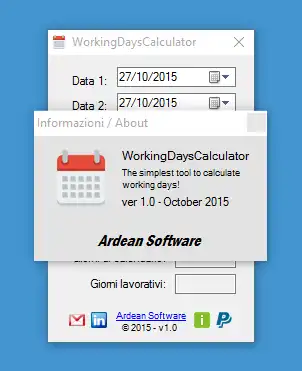Download web tool or web app WorkingDaysCalculator