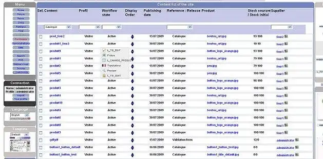 Download web tool or web app WORK system CMS e-commerce