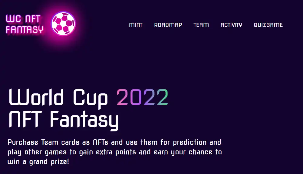 دانلود ابزار وب یا برنامه وب جام جهانی NFT Fantasy