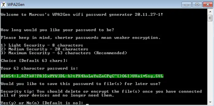 Muat turun alat web atau aplikasi web WPA2Gen