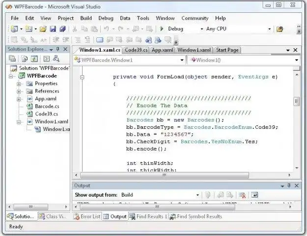 ดาวน์โหลดเครื่องมือเว็บหรือเว็บแอป WPF Barcode Software