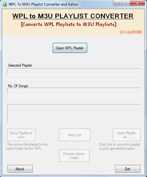 ดาวน์โหลดเครื่องมือเว็บหรือเว็บแอป WPL To M3U Converter