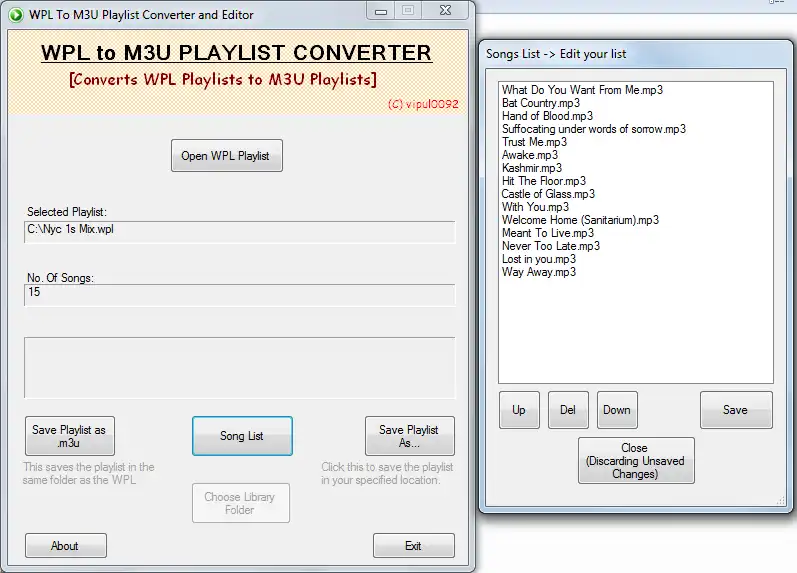 Download web tool or web app WPL To M3U Converter