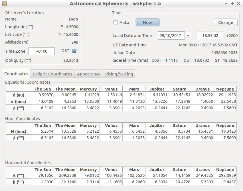 Scarica lo strumento web o l'app web wxEphe