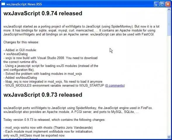 വെബ് ടൂൾ അല്ലെങ്കിൽ വെബ് ആപ്പ് wxJavaScript ഡൗൺലോഡ് ചെയ്യുക