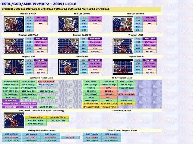 Laden Sie das Webtool oder die Web-App WxMAP2 herunter