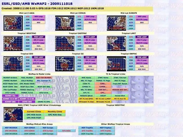 Download web tool or web app WxMAP2 to run in Windows online over Linux online