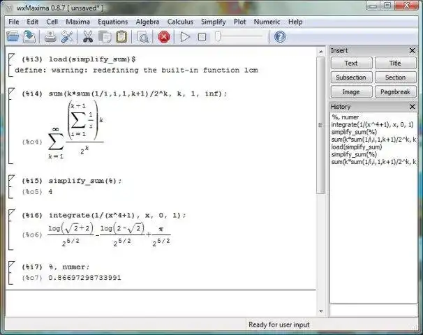 Mag-download ng web tool o web app wxMaxima