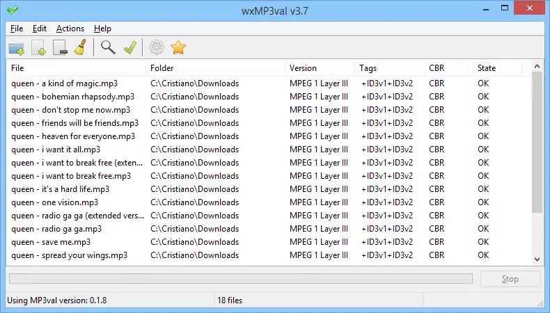 Web-Tool oder Web-App herunterladen wxMP3val