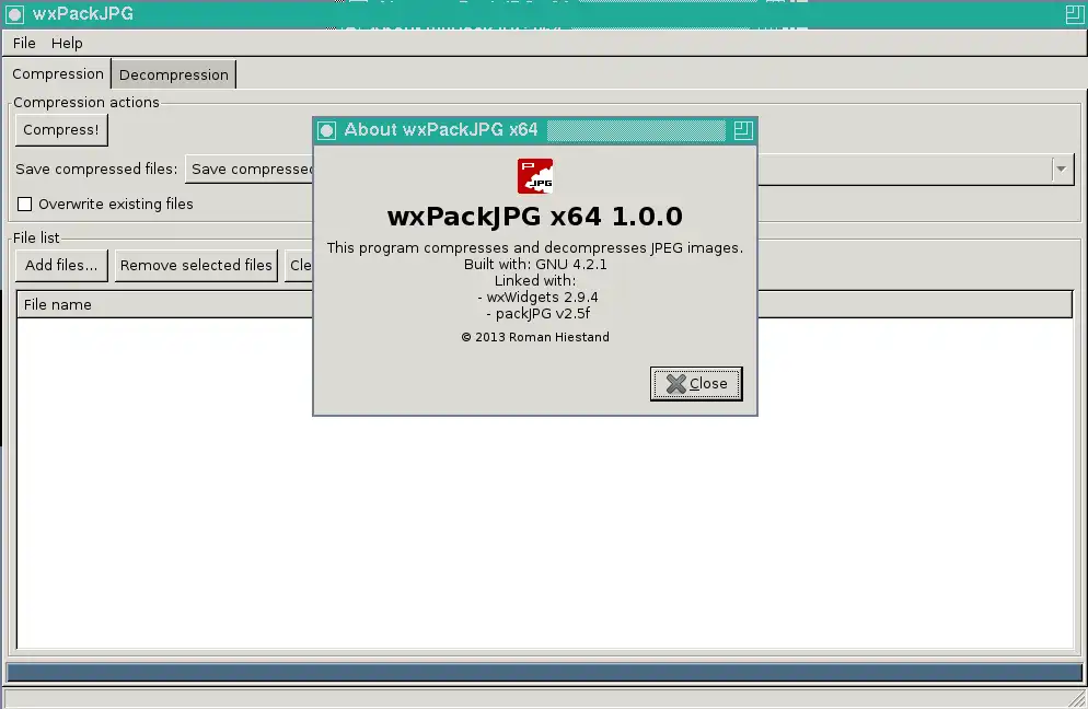 Download web tool or web app wxPackJPG