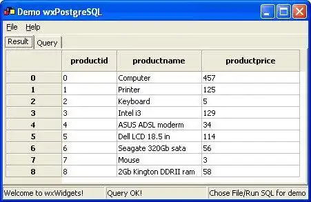 הורד כלי אינטרנט או אפליקציית אינטרנט wxPostgreSQL