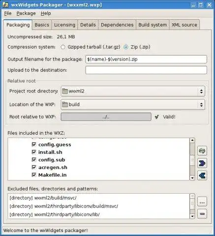 Download de webtool of webapp wxWidgets Package Manager