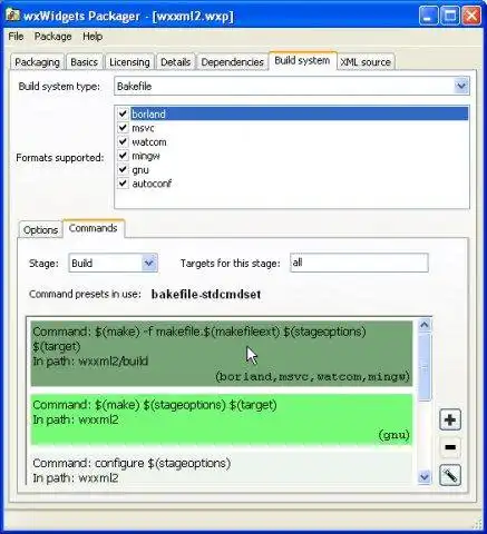 Завантажте веб-інструмент або веб-програму wxWidgets Package Manager