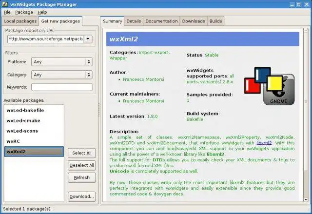 Download web tool or web app wxWidgets Package Manager