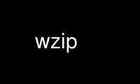 Запустите wzip в бесплатном хостинг-провайдере OnWorks через Ubuntu Online, Fedora Online, онлайн-эмулятор Windows или онлайн-эмулятор MAC OS