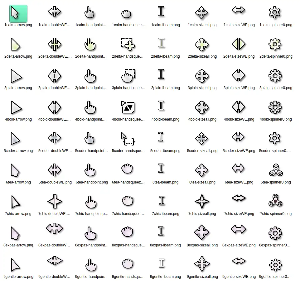 Download webtool of webapp X11-cursorthema's