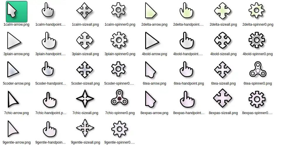 Descargue la herramienta web o la aplicación web X11 temas de cursor