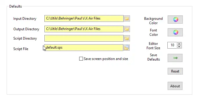 下载网络工具或网络应用程序 X-Air Scene Parser