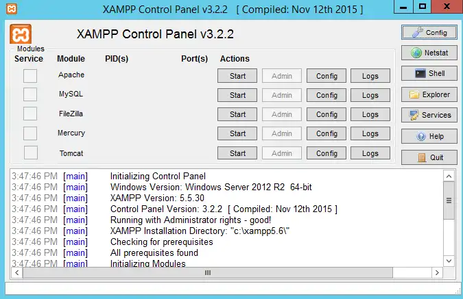 Загрузите веб-инструмент или веб-приложение XAMPP