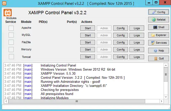 Descargue la herramienta web o la aplicación web XAMPP