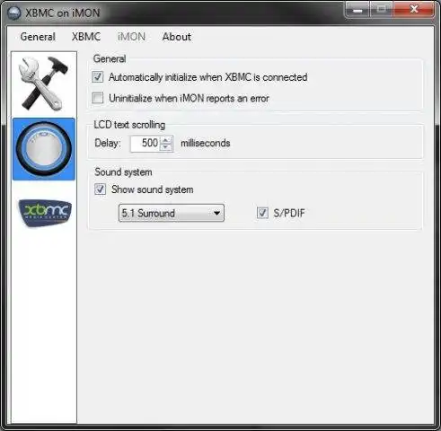 Download web tool or web app XBMC on iMON Display