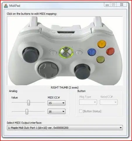 Загрузите веб-инструмент или веб-приложение XBoxMidiPad