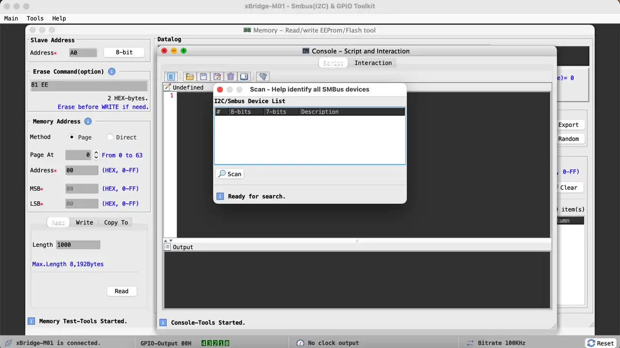 Download webtool of webapp xBridge - I2C/SMBus GUI
