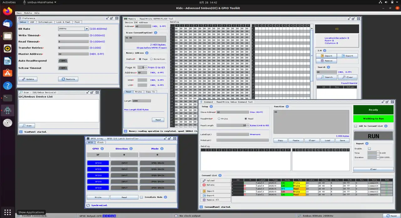 Download web tool or web app xBridge - I2C/SMBus GUI