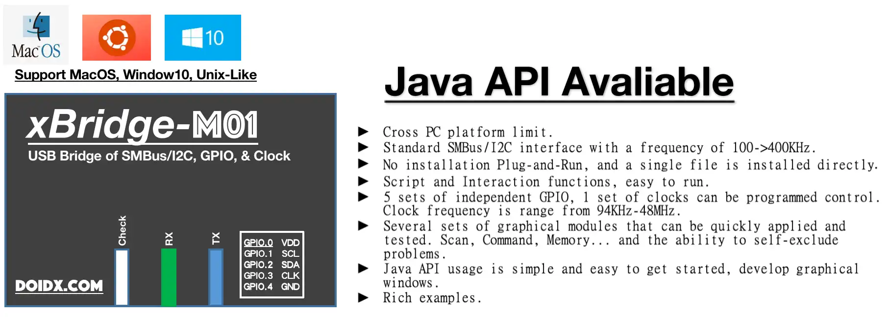 Download web tool or web app xBridge - I2C/SMBus GUI