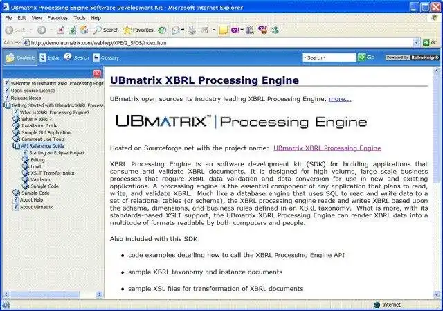 ابزار وب یا برنامه وب XBRL Processing Engine را دانلود کنید