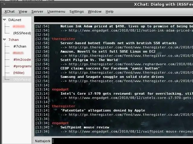 Download web tool or web app Xchat RSS Grabber