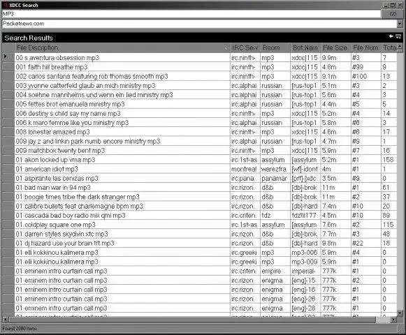 Download web tool or web app XDCC Search