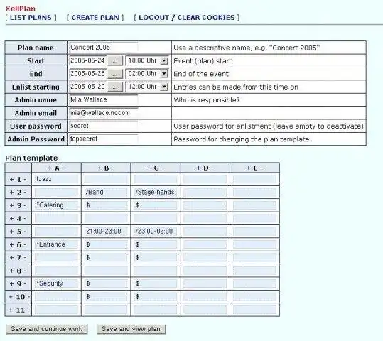 Download web tool or web app XellPlan