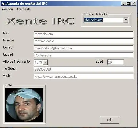 Download web tool or web app XenteIRC