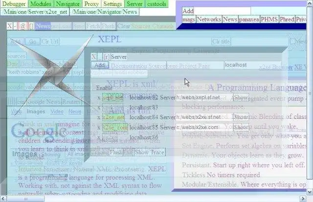 Завантажте веб-інструмент або веб-програму xepl на механізм xepl