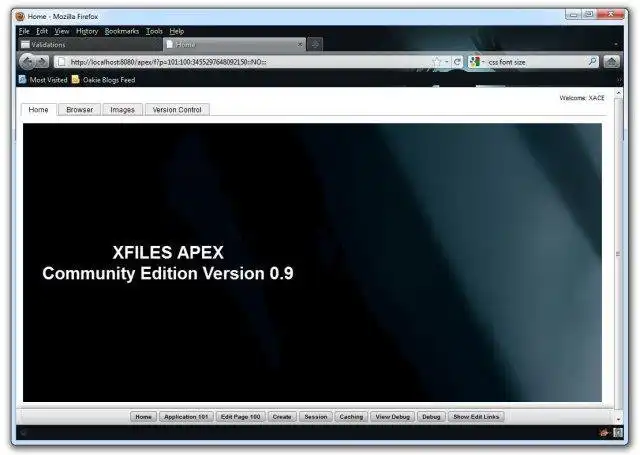 Download web tool or web app XFILES APEX Community Edition (XACE)