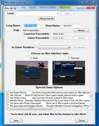 Download webtool of webapp Xfire Game Customizer om online in Windows te draaien via Linux online