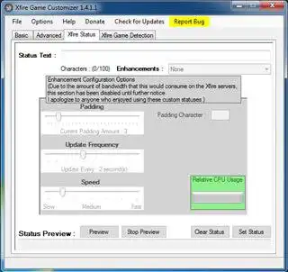 Téléchargez l'outil Web ou l'application Web Xfire Game Customizer pour l'exécuter sous Windows en ligne sur Linux en ligne