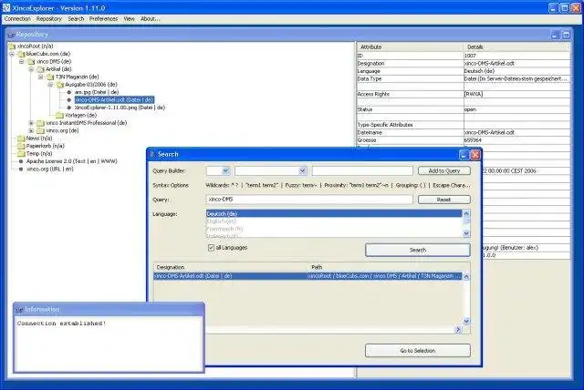 הורד כלי אינטרנט או אפליקציית אינטרנט xinco - מערכת ניהול מסמכים, DMS